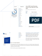 Java and SQL Sample Code Example PDF