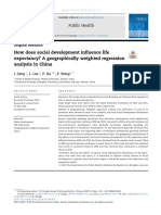 How Does Social Development Influence Life Expectancy? A Geographically Weighted Regression Analysis in China