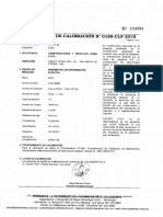 Certificado de Calibración de Manómetros