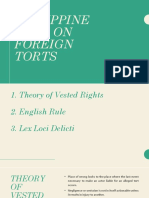 Philippine Rule On Foreign Torts