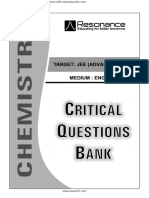 Critical Question Bank - CHEMISTRY - Puucho PDF