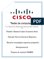 5.3.1.3 Packet Tracer Identificacion de Direcciones MAC y Direcciones IP