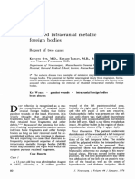 Retained Intracranial Foreign Bodies Metallic: Report of Two Cases