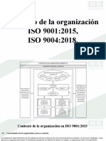 Contexto de La Organización ISO 9001 - 2015, ISO 9004 - 2018.