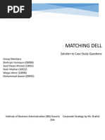 Matching Dell: Solution To Case Study Questions