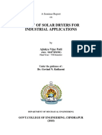 Study of Solar Dryers For Industrial Applications: A Seminar Report On