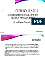 Checking of School Forms Guide SCHOOL LEVEL