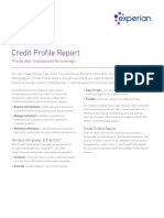 Credit Profile Report: Product Sheet