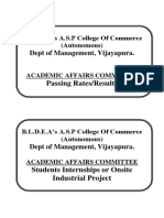 Passing Rates/Results: Dept of Management, Vijayapura