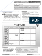 Timetable: School Shake-Up: Our Proposal