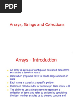 Arrays, Strings and Collections