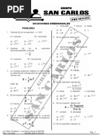 Ecuaciones Dimensionales Problemas