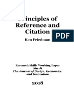 Principles of Reference and Citation: Ken Friedman