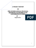 A Project Report ON: Ifrs (International Financial Reporting Standards) & Its Convergence in India