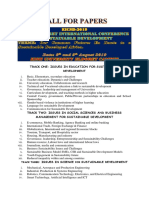 Call For Papers 4th Eldoret Conference On Sustainable Development