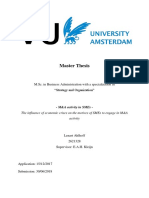 Master Thesis: M.Sc. in Business Administration With A Specialization in "Strategy and Organization"