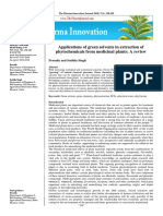 Application of Green Solvents in Plants Extraction