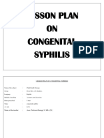 Lesson Plan ON Congenital Syphilis