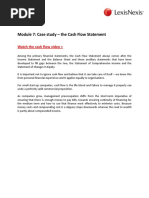 Module 7: Case Study - The Cash Flow Statement