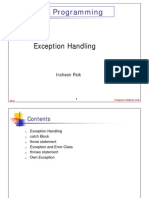 Java Programming: Exception Handling