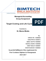 Target Costing and Life Cycle Costing - 305951881