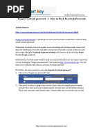 Very Good ! Forgot Facebook Password - How To Hack Facebook Password PDF