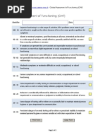 Serenity Programme™ - Global Assessment of Functioning (GAF)