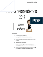 Prueba de Diagnostico Lenguaje 8basico