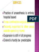 Practice of Anaesthesia Is Entirely Hospital Based