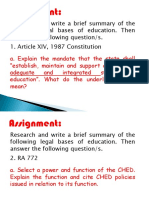 Assignment Legal Bases