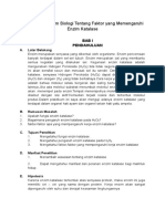 Laporan Praktikum Biologi Tentang Faktor Yang Memengaruhi Enzim Katalase