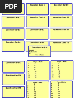 Card Sort For Snakes and Ladders