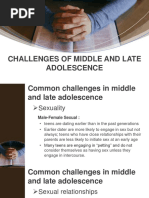 Perdev 4th Topic - Challenges On Late and Middle Adolescence