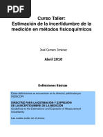 Estimación de La Incertidumbre de La Medición en Métodos Fisicoquímicos