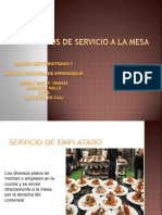 Tipos de Servicio A La Mesa PDF