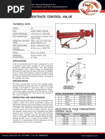 Foam Concentrate Control Valve