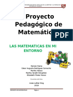 Proyecto Pedagogico - Matematicas 2018