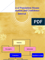 Estimation of Population Means: Point Estimation and Confidence Interval