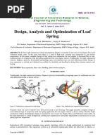 Design, Analysis and Optimization of Leaf Spring