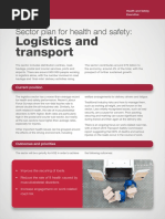 Logistics and Transport: Sector Plan For Health and Safety: Sector Plan For Health and Safety