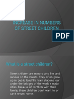 Increase in Numbers of Street Children