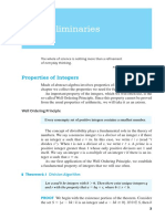 Preliminaries: Properties of Integers