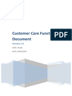 Functional Document Customer Care