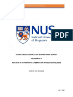 Ot5304 Subsea Construction & Operational Support Assignment 1 Research of Autonomous Underwater Vehicles Technologies