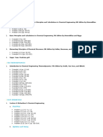 Chemical Engineering Principles: Past Che Board Problems Quice Review