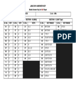 Paper: Mathematics Code: MA: Jam 2019 Answer Key