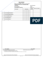 Examination Practical Attendance Sheet: CHENNAI - 600 025 UNIVERSITY EXAMINATIONS - April / May Examination, 2019