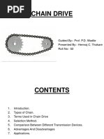 Chain Drive: Guided By:-Prof. P.D. Wadile Presented By: - Hemraj C. Thakare Roll No: - 52