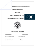 Dr. Shakuntala Misra Nationa Rehabilitation University Lucknow Project On (A Study On Wto Rules On Fdi) (Under The Supervision of Mr. Shail Sir)