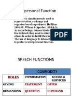 Interpersonal Function